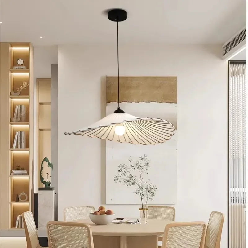 Suspension en toile plissée, disque ou trois étages, Ø 40 à 60 cm