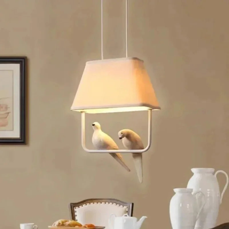 Suspension en toile aux oiseaux décoratifs, de 1 à 4 oiseaux perchés