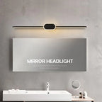 Applique murale LED pour miroir, barre fine à médaillon ovale