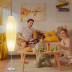 Lot de 2 lampadaires ovales en papier de riz, 150 cm, douille E27