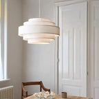 Suspension en tissu à niveaux : tambour, étagé ou rectangulaire, LED