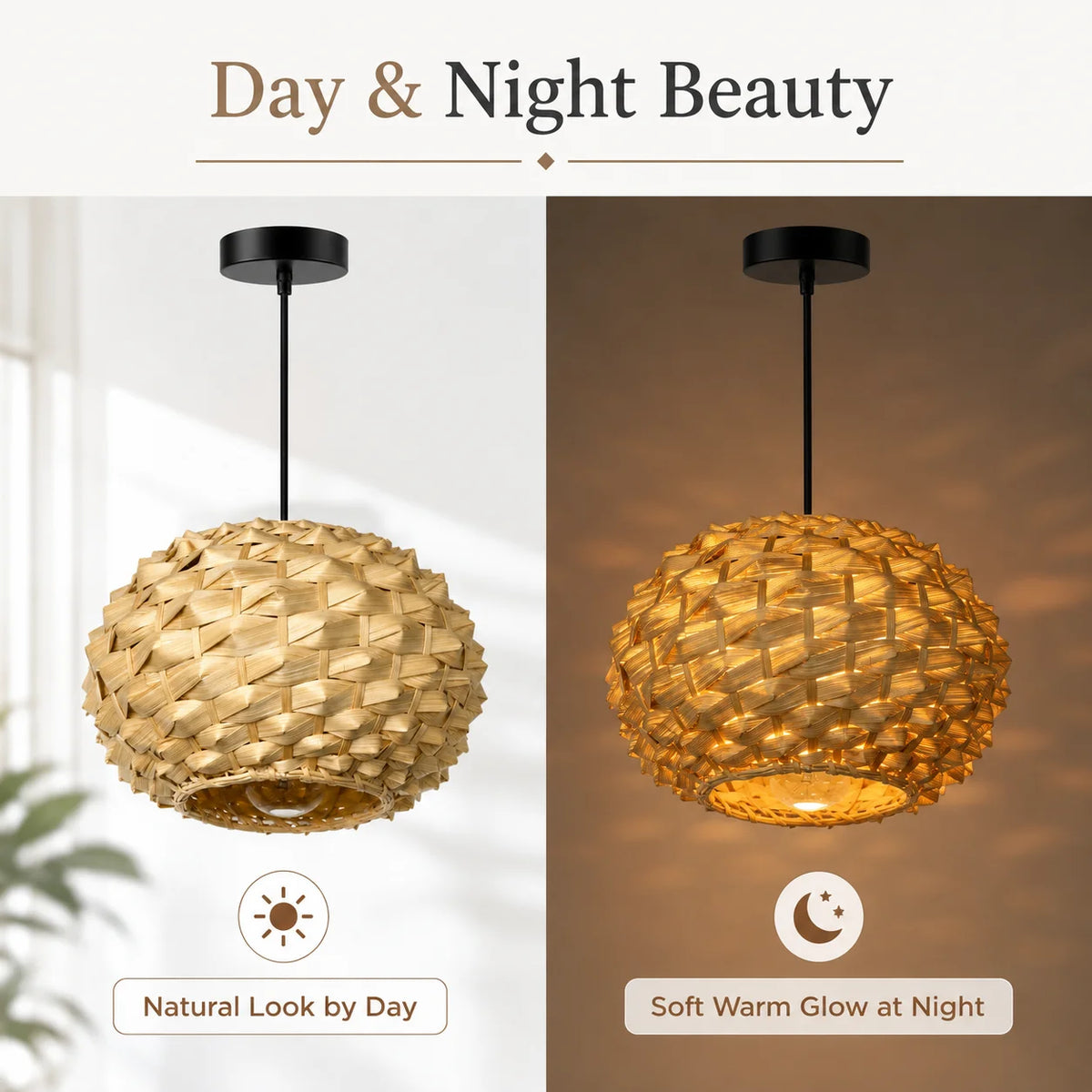 Un luminaire en bambou pour coin repas chaleureux