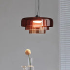 Suspension en verre teinté à couches superposées, LED 9 W fournie