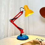 Lampadaire d'architecte à bras articulé, coloris vifs ou Memphis