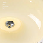 Plafonnier LED en verre crème effet pudding, Ø 30, 32 ou 40 cm