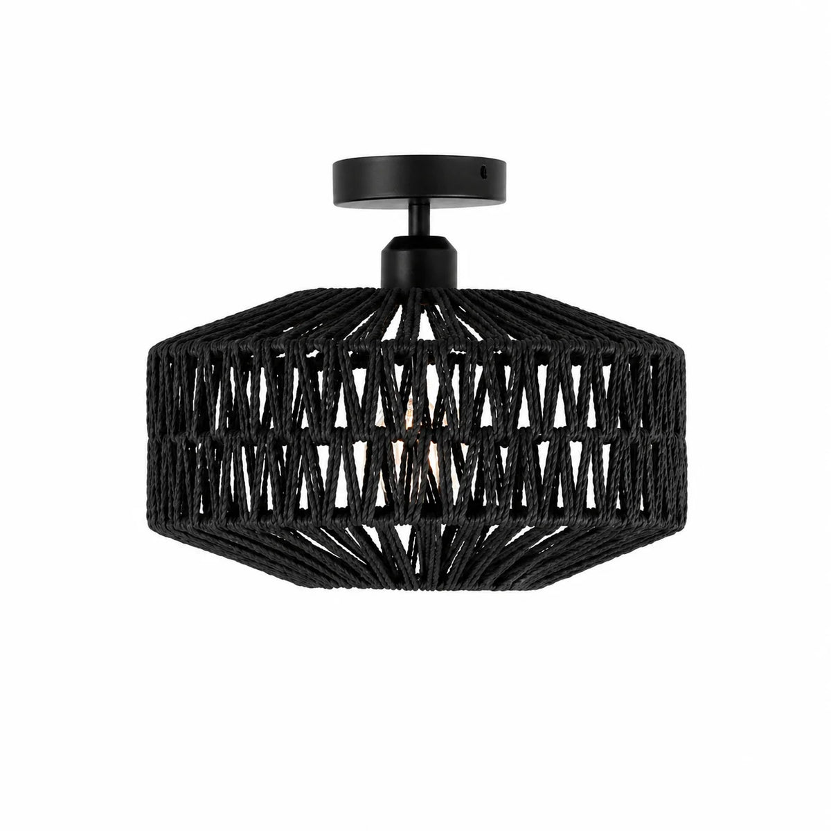 Tressage noir pour chambre, salon et entrée bohèmes
