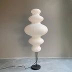 Lampadaire en papier de riz aux courbes empilées, 116 cm, douille E27