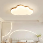 Plafonnier nuage en bois, 50 x 30 ou 60 x 40 cm, LED trois teintes