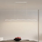 Suspension LED vague fine de 80 à 150 cm, noire ou blanche