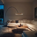 Lampadaire arc à anneau LED, cercle lumineux Ø 40 ou 60 cm