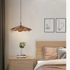 Suspension en bois à pétales de style japonais, Ø 40 cm, LED