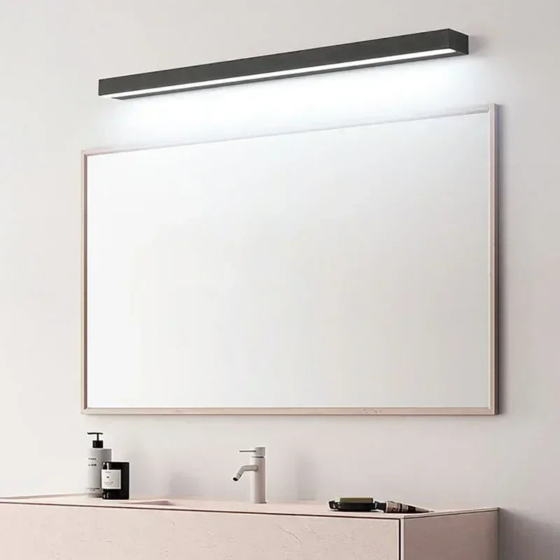 Applique murale LED réglette rectangulaire en aluminium brossé