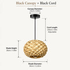 30cm Black / No Bulb