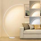 Lampadaire arc LED blanc ou doré, 165 cm, de 3000 à 6500 K