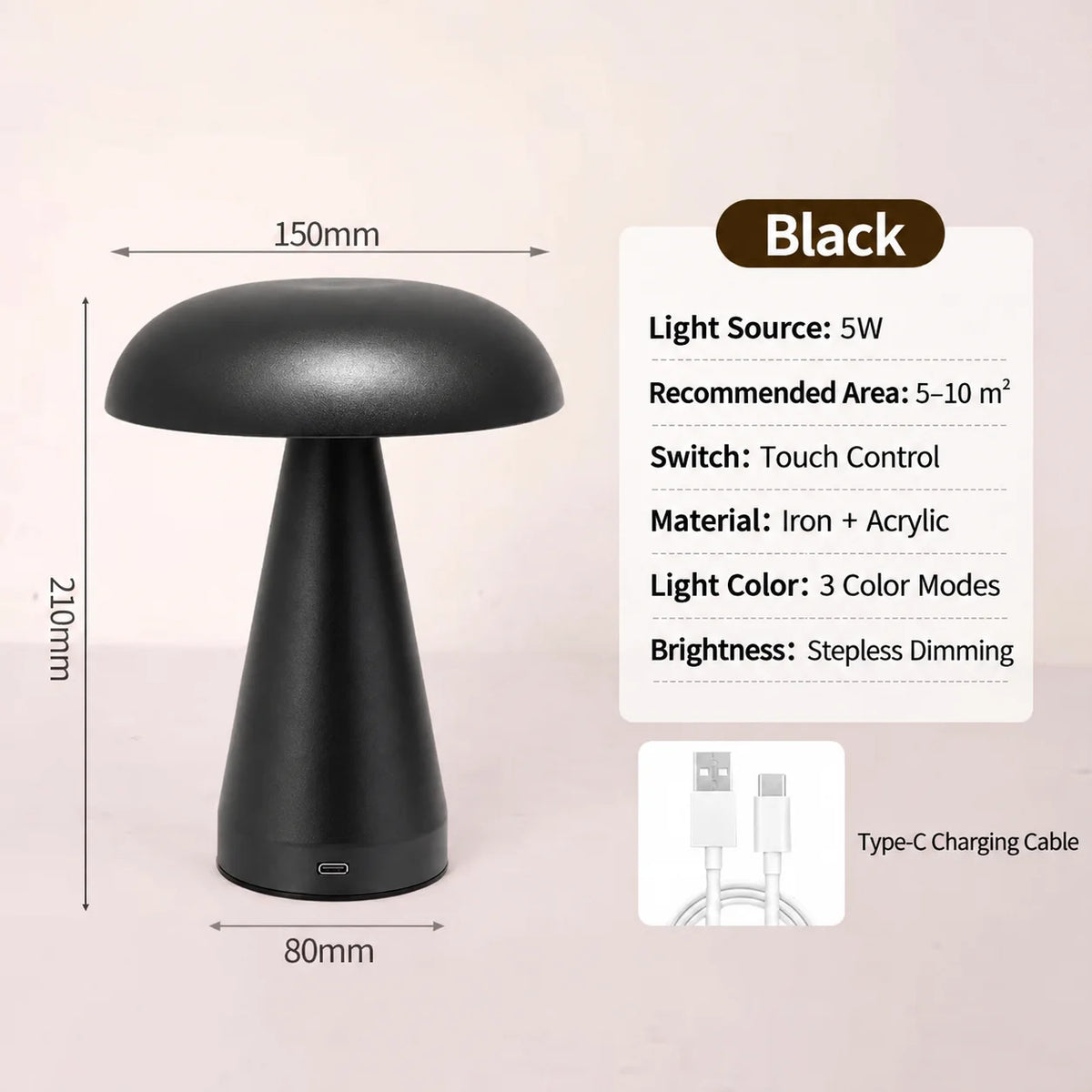 Black / China Mainland / USB Type-C