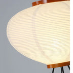 Lampadaire lanterne en papier de riz sur trépied, trois hauteurs