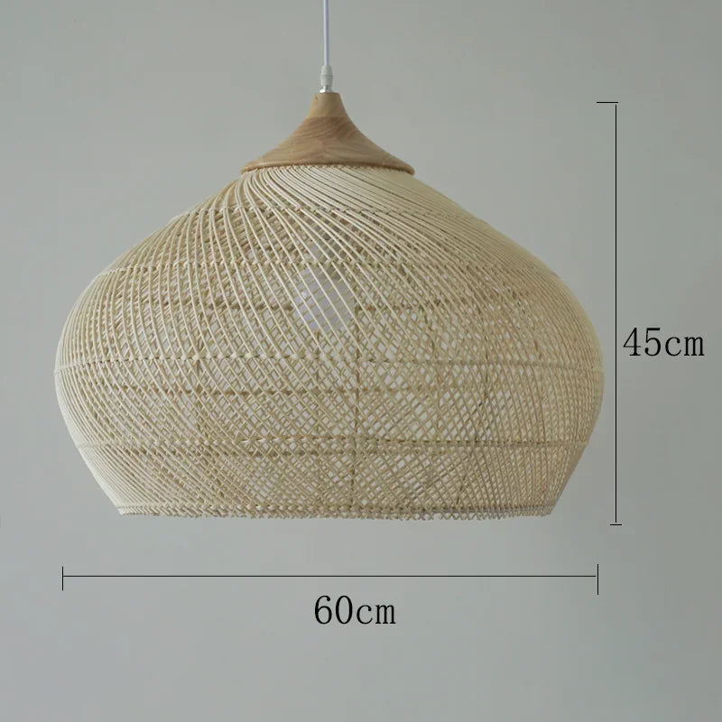 Un luminaire en rotin pour îlot, table et chambre