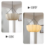 Suspension en tissu plissé à chaînes, Ø 40 à 60 cm, ou plafonnier