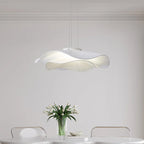 Suspension voile de tissu plissé blanc LED, suspendue ou au plafond