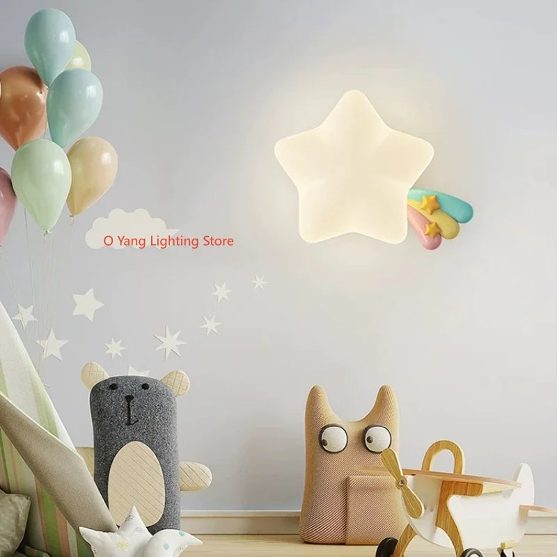Applique murale étoile LED pour chambre d'enfant, ourson ou comète