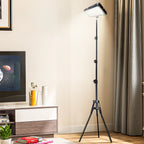 Lampadaire LED trépied télescopique à panneau orientable et minuterie