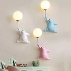 Applique murale ourson et globe pour chambre d'enfant, LED G9