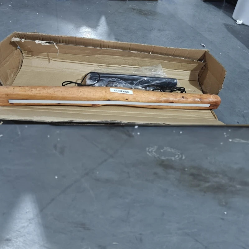 Suspension LED bûche en bois brut, 80 à 120 cm, lumière au choix