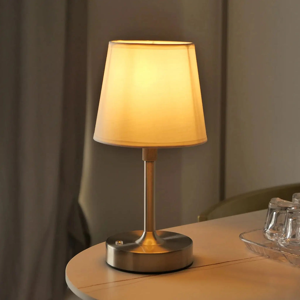 Lampe de chevet sans fil télescopique, abat-jour en tissu au choix