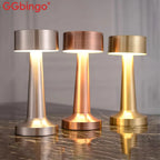 Lampe de table sans fil à tête cylindrique, teinte réglable en continu