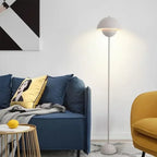Lampadaire champignon laqué à dôme métal, sept couleurs, 165 cm