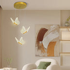 Suspension LED papillon en acrylique doré, 1 à 3 papillons
