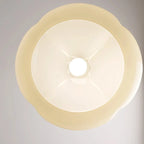 Plafonnier citrouille en verre orange ou crème, embase laiton Ø 30 cm
