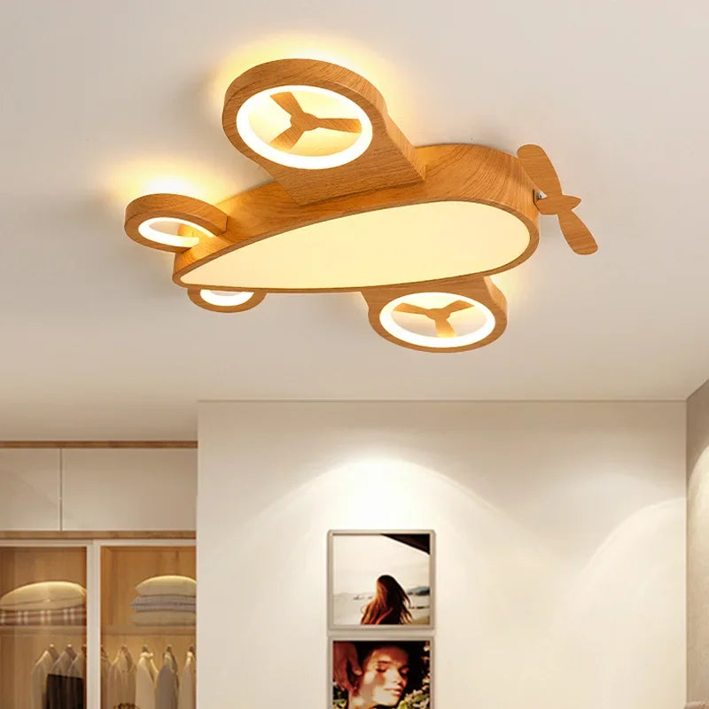 Plafonnier avion LED pour chambre d'enfant, 4 tailles, teinte au choix