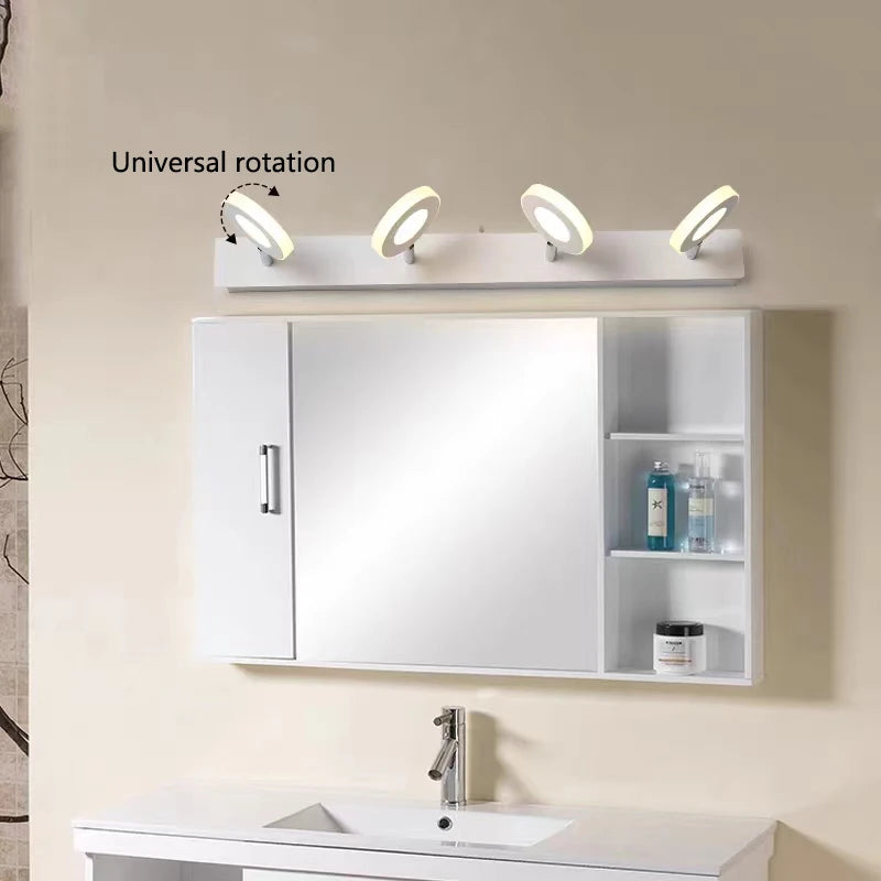 Applique murale LED blanche, de 1 à 5 têtes rondes ou carrées