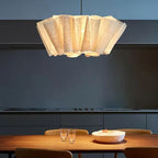 Suspension en lin plissé à pans évasés, Ø 40 ou 60 cm, 1 ou 3 E27