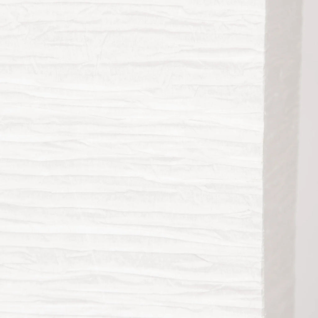 Lot de 2 lampadaires colonnes carrées en papier froissé blanc