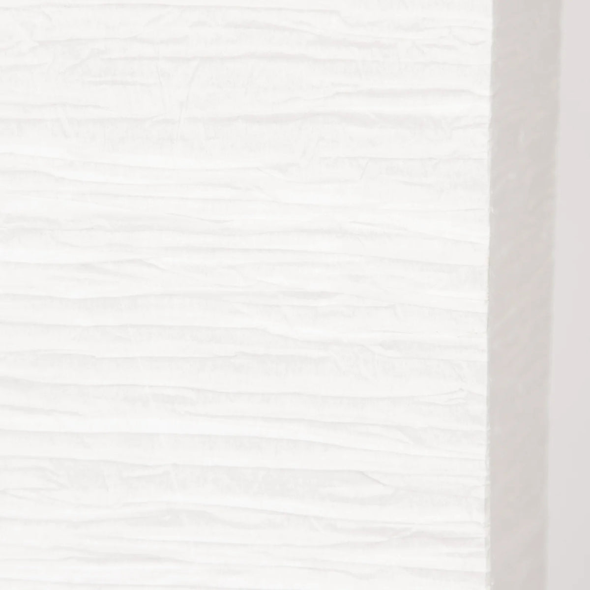 Lot de 2 lampadaires colonnes carrées en papier froissé blanc
