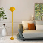 Lampadaire champignon laqué à dôme métal, sept couleurs, 165 cm