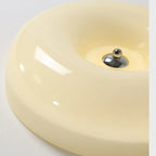 Plafonnier LED en verre opalin en anneau, Ø 32 cm, trois teintes