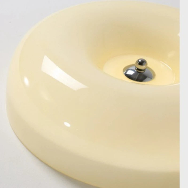 Plafonnier LED en verre opalin en anneau, Ø 32 cm, trois teintes