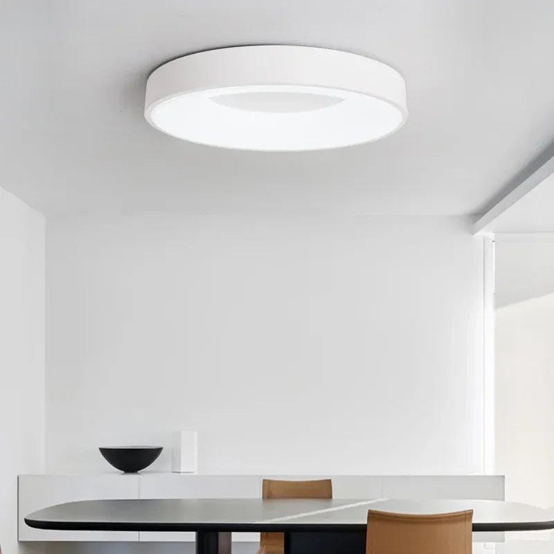 Plafonnier LED anneau extra-plat 5 cm, 7 coloris, Ø 30 à 60 cm