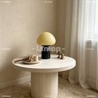 Lampe champignon en verre coloré sur pied cloche noir, câble USB