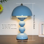 Lampe champignon rétro à pied en sphères, sans fil et tactile