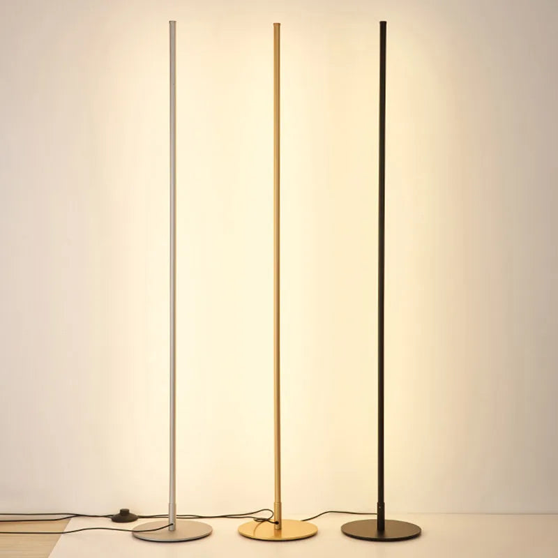 Lampadaire LED barre verticale 150 cm, version lampe à poser 46 cm