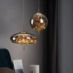 Suspension ciel étoilé en verre fumé ou ambré, micro-LED intégrées