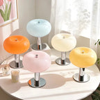 Lampe champignon sans fil en verre coloré, rechargeable et tactile
