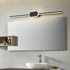 Applique murale LED pour miroir, barre fine à médaillon ovale