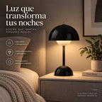 Lampe de table sans fil champignon laquée, 30 cm, rétro