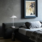 Lampadaire à abat-jour parapluie Ø 30 cm, LED, doré, blanc ou noir