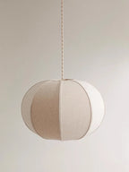 Suspension en toile forme citrouille, Ø 30 à 50 cm, câble tressé